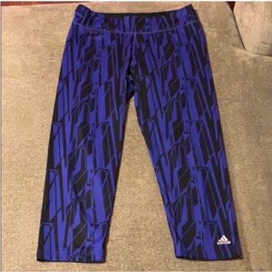 Adidas Blue Patterned Leggings